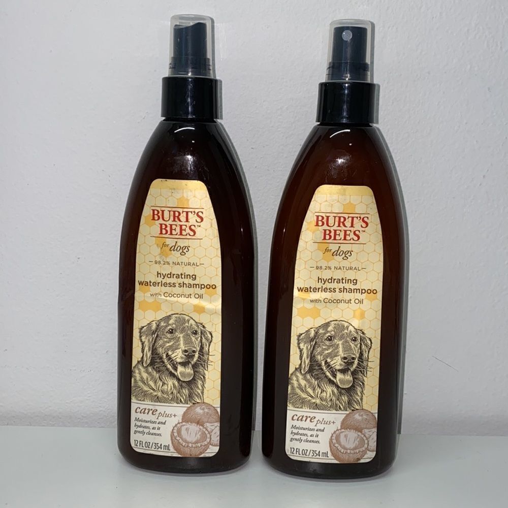 🐾2 Burt's Bees,Care Plus Hydrating Waterless Shampoo for Dogs with Coconut Oil